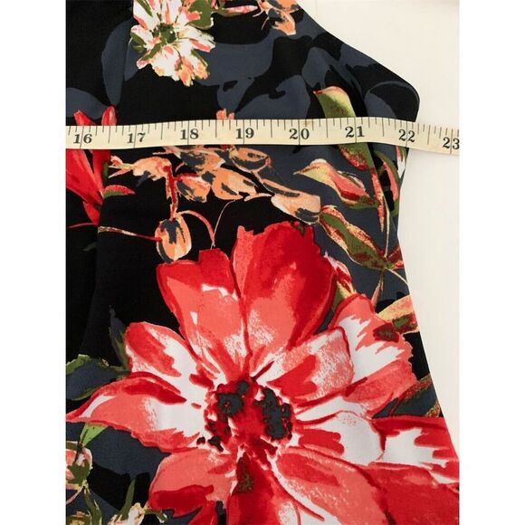 Susan Graver Liquid Knit Jumpsuit Black Floral 1X Maxi A374127 Multicolor - Picture 6 of 9